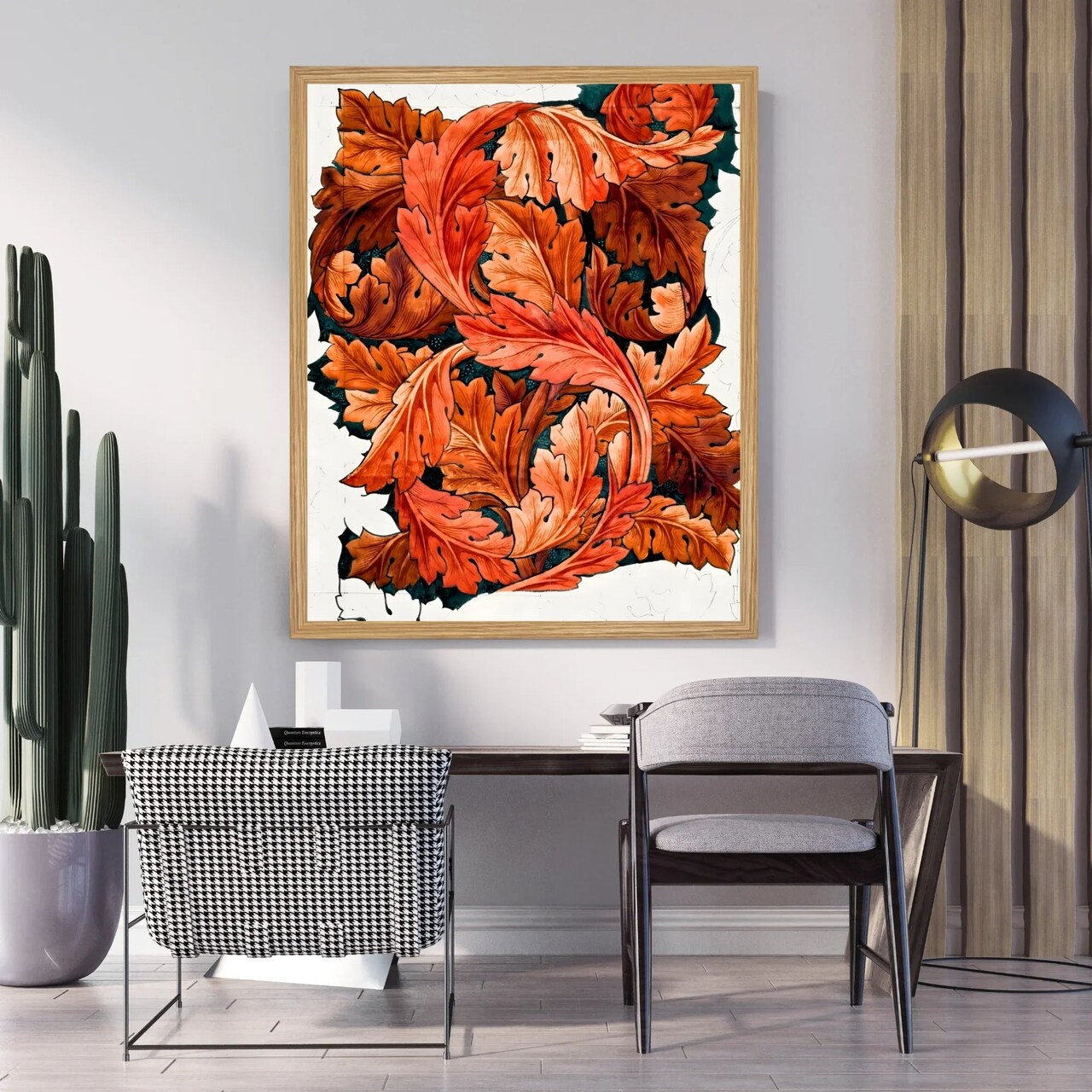 Large Framed Corporate Office Decor Wall Art Canvas 40x60 Inch - William Morris